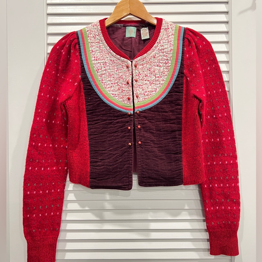 Anthropologie HWR Autumn Deepens Eclectic Wool Sweater S - Picture 1 of 5